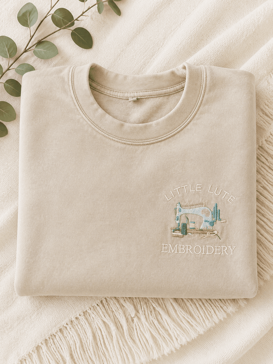 Little Lute Embroidery logo crewneck