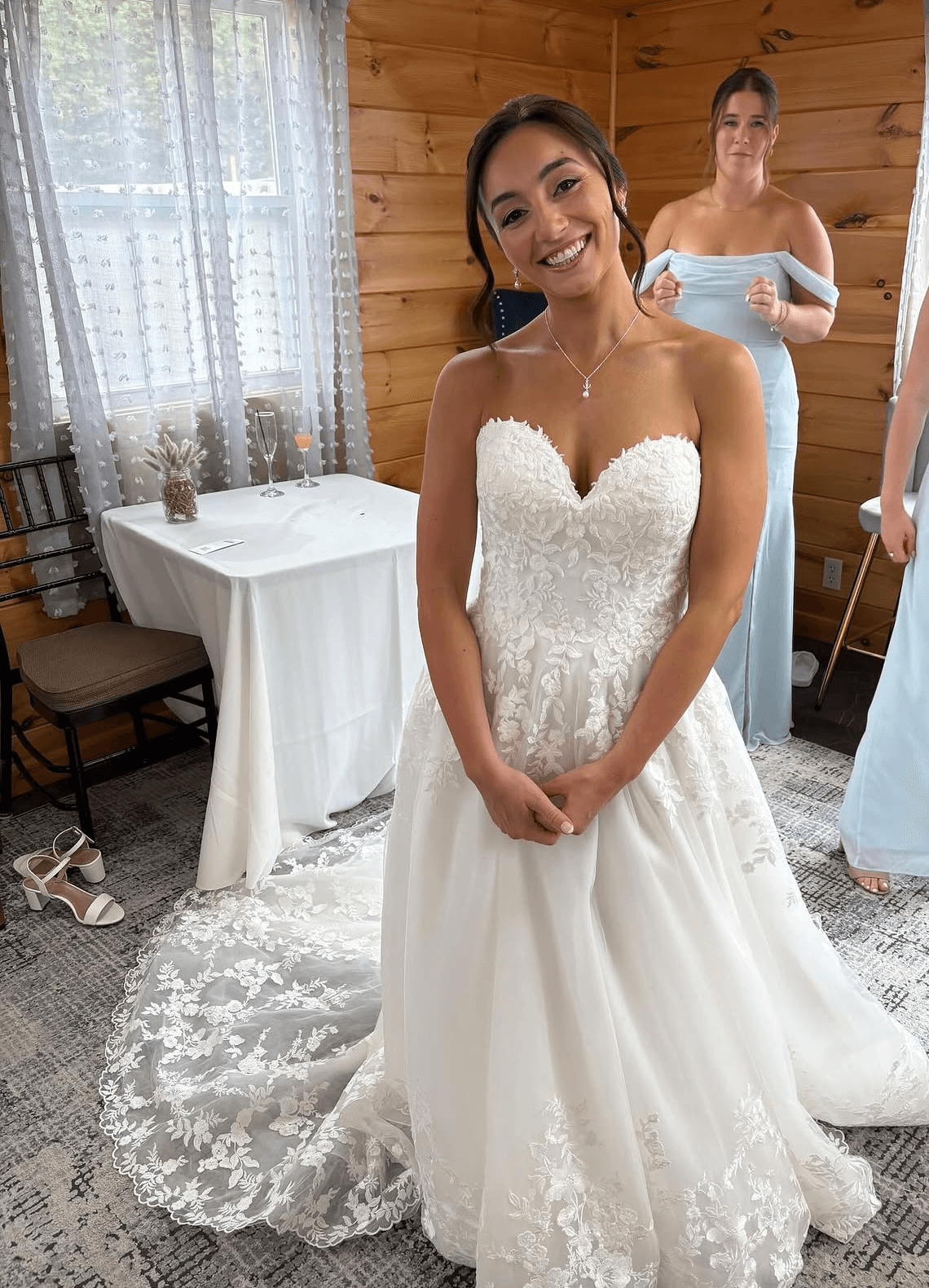 Bride with a natural spray tan