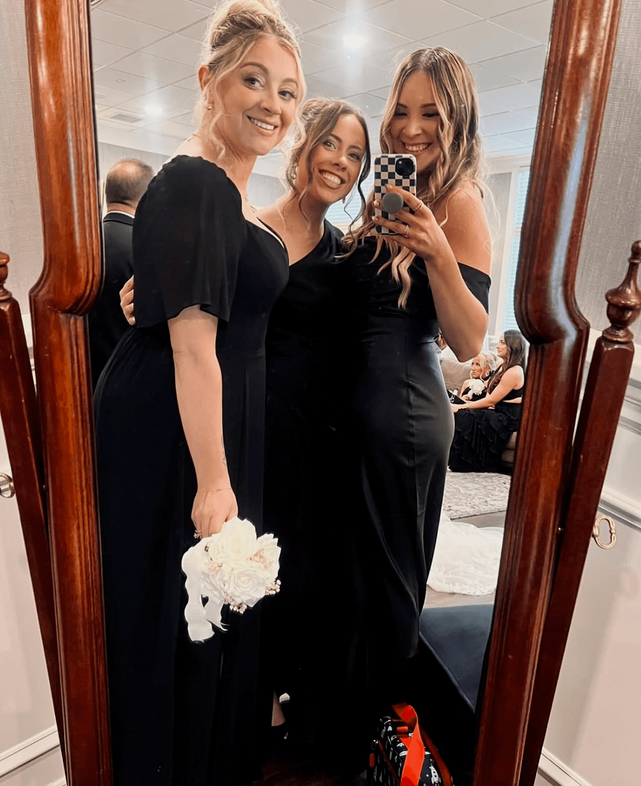 Bridesmaids after spray tans